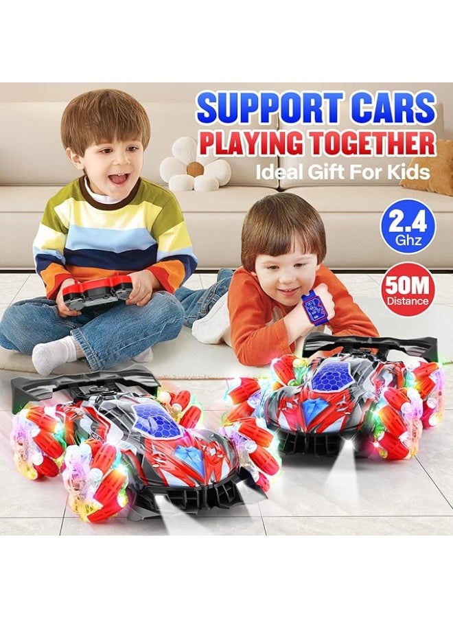 هوريكان سيارة تحكم عن بعد بتردد 2.4 جيجاهرتز، سيارة حيلة، لعبة سيارة رذاذ دخان، سيارة دفع رباعي، سيارة تحكم عن بعد مع موسيقى خفيفة، تدور 360 درجة، رذاذ لجميع التضاريس، لعبة سيارة Rc للأطفال - Image 2