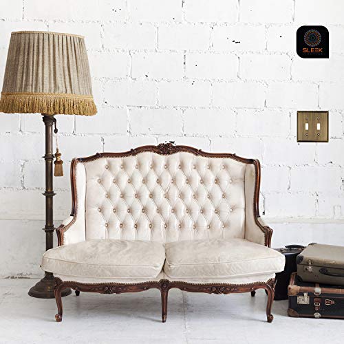 SleekLighting | Wall plates Decorative Classic Antique Brass | Electric Outlet and Switch Covers| Style: Style: 1 Gang Duplex (4 Pack) - Image 5
