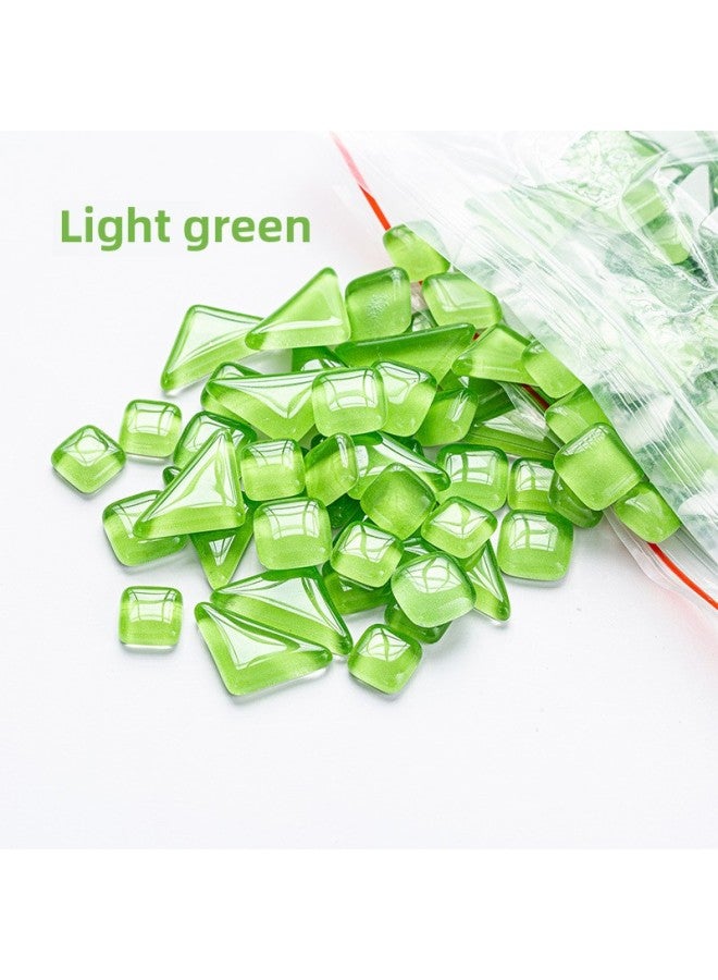 On The Weight Of The Mosaic Free Stone Multi-glitter Powder Crystal Patch Parent-child Handmade Art Material Package-Color:Tender Green Free Stone 1kg  - Image 1