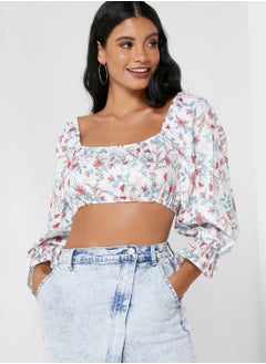 Cropped Floral Top