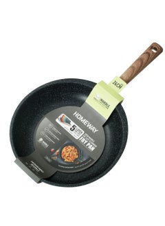 Homeway HOMEWAY Marble Die Cast Aluminum Fry Pan 24cm – Nonstick, Durable, and Scratch-Resistant Cooking Pan  - Image 4