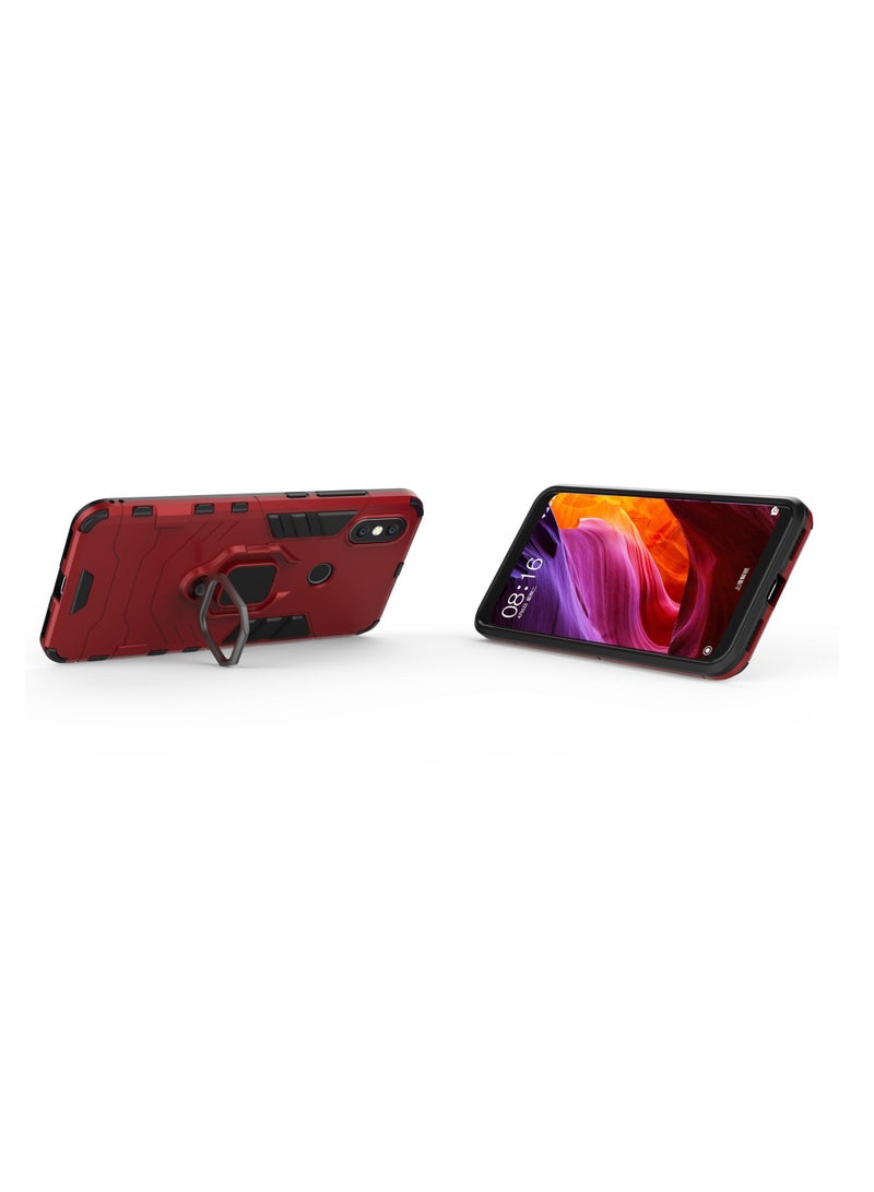 Red Protective Cover With Ring Bracket For Xiaomi - Image 3