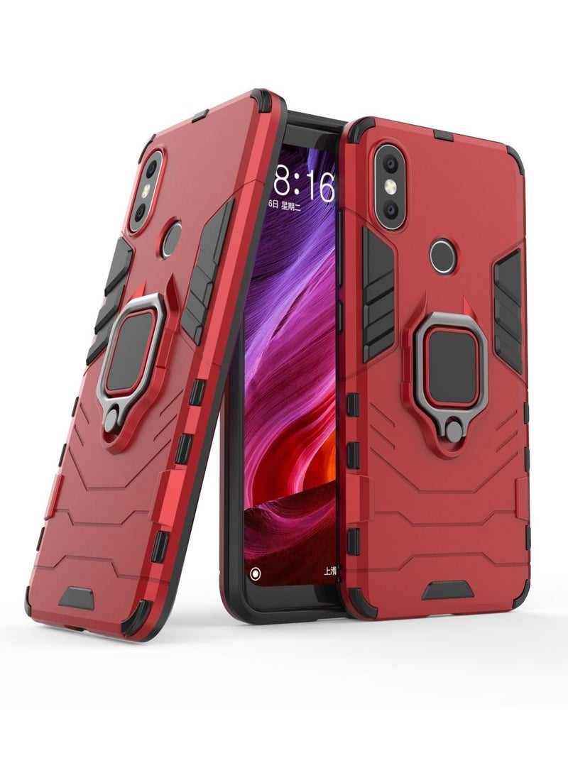 Red Protective Cover With Ring Bracket For Xiaomi - Image 1