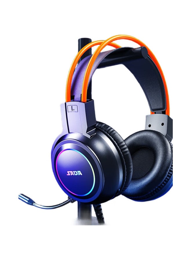 Sada H-08 Gaming Computer Headset Head-Mounted E-Sports Headset 3.5Mm Wired With Noise Reduction Microphone For Laptop Desktop Online Classes Gaming Chicken Listening And Positioning - Image 1