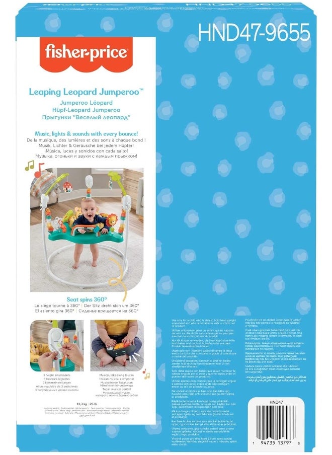 Jumperoo Baby Activity Center With Lights And Sounds, Leaping Leopard