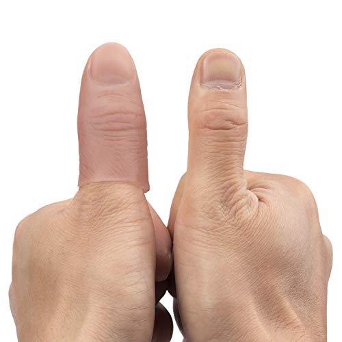 ANCIRS 20 Pcs Finger Magic Trick, 2 Sizes Fake Soft Thumb Cover, Prank Toy Tool for Making Objects Appear/Disappear - Plastic - Image 4
