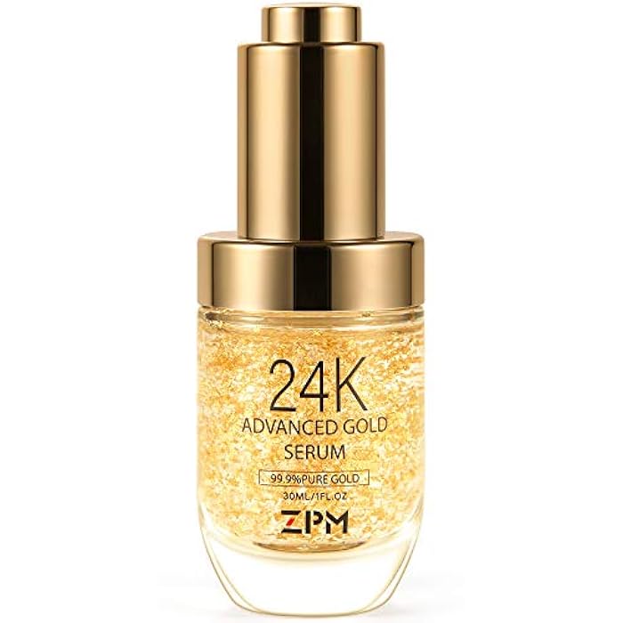 ZPM 24K Gold Anti Aging Face Serum Moisturizer Enriched with Vitamin C Serum, Hyaluronic Acid, Vitamin E Cream for Day and Night Wrinkle Reduction, Re-Activate Skin Youth (1FL.OZ) - Image 1