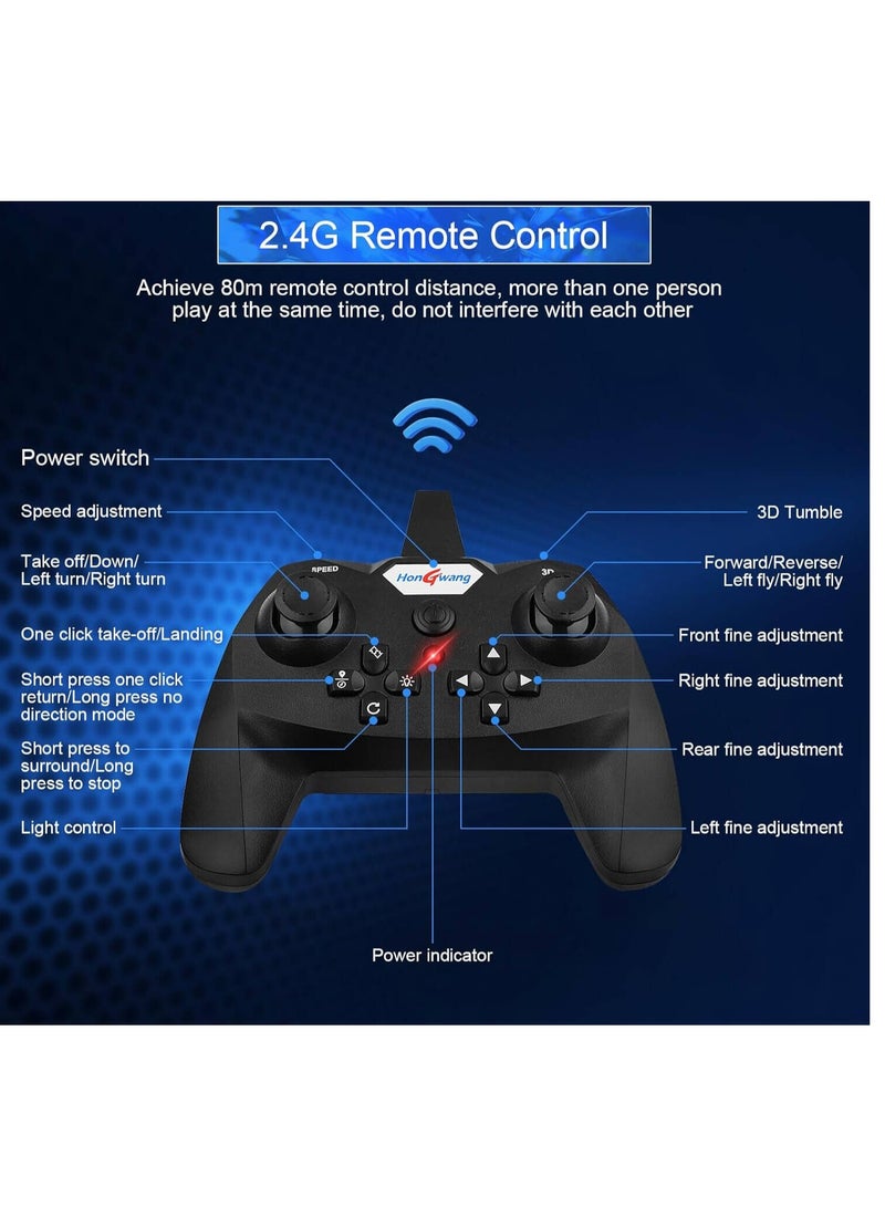 Aeroplane 2.4GHz Remote Controlled Aeroplane L0712 Quadcopter Floating Fighter Plane RC Aeroplane RTF for Beginners Children and Adults APlane Toy with Coloured Lights USB Charging - Image 2