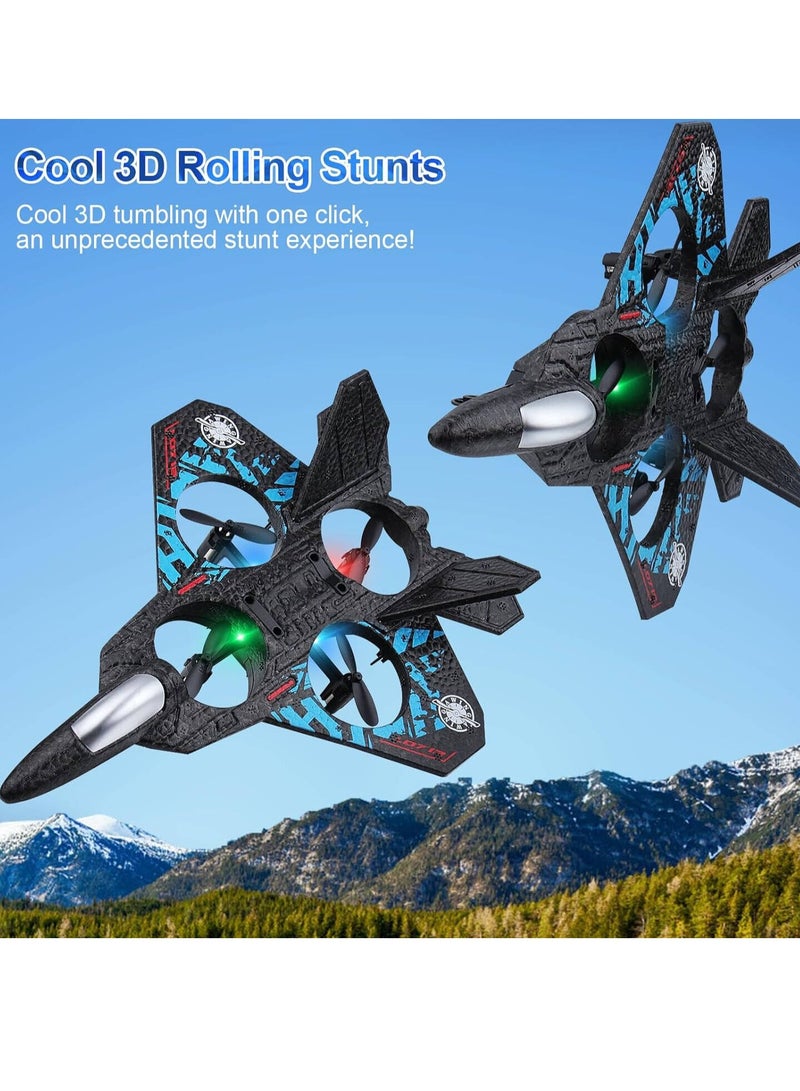 Aeroplane 2.4GHz Remote Controlled Aeroplane L0712 Quadcopter Floating Fighter Plane RC Aeroplane RTF for Beginners Children and Adults APlane Toy with Coloured Lights USB Charging - Image 4