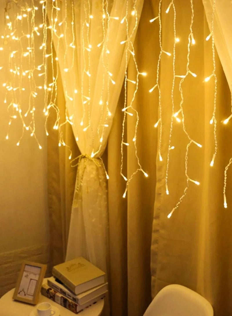 يوويل ضوء رمضان 50 متر 480 LED أبيض دافئ LED ضوء خرافي خارجي مقاوم للماء لديكور رمضان ضوء ستارة للمنزل والديكور الخارجي ضوء تشغيل متعدد الأوضاع - Image 3