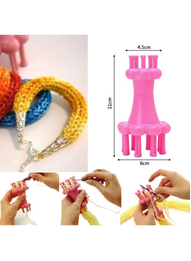 Wayion Diy Weaving Tool Hook Crochet Flower Arranger Spool Loom Knitter Knitting Rope Hook Knitting Tool - Image 3