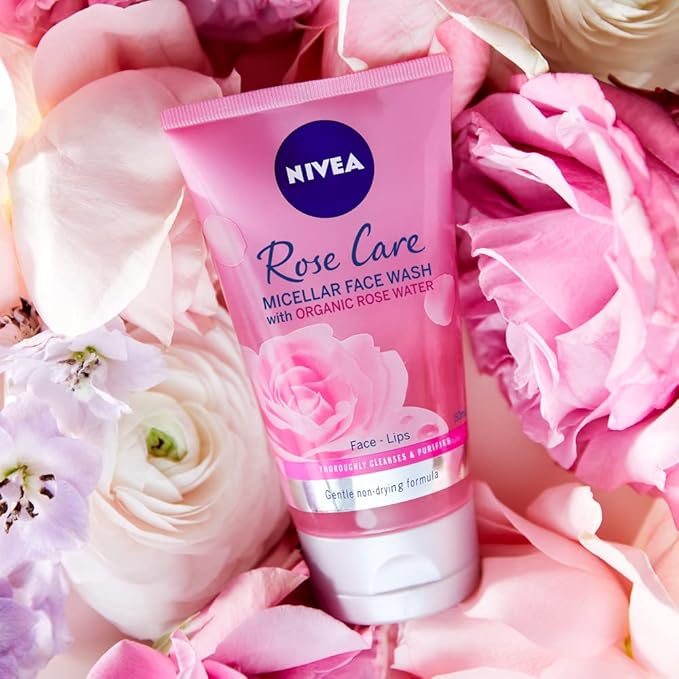 NIVEA MicellAIR Rose Water Micellar Water with Oil 400ml Micellar Cleansing Water Waterproof Makeup Remover Rose Water Toner for Thorough Cleansing - Image 4