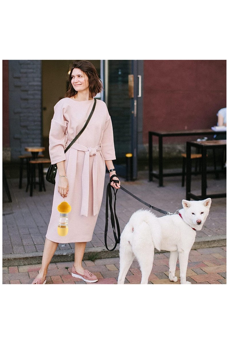 Portable Dog Water Bottle,2 in 1 Dog Water Bottle Dispenser with Food Container,Leak Proof Dog Travel Water Bottle for Walking,Hiking and Travel,dog water bottle portable,water bottle dispenser 19oz - Image 4