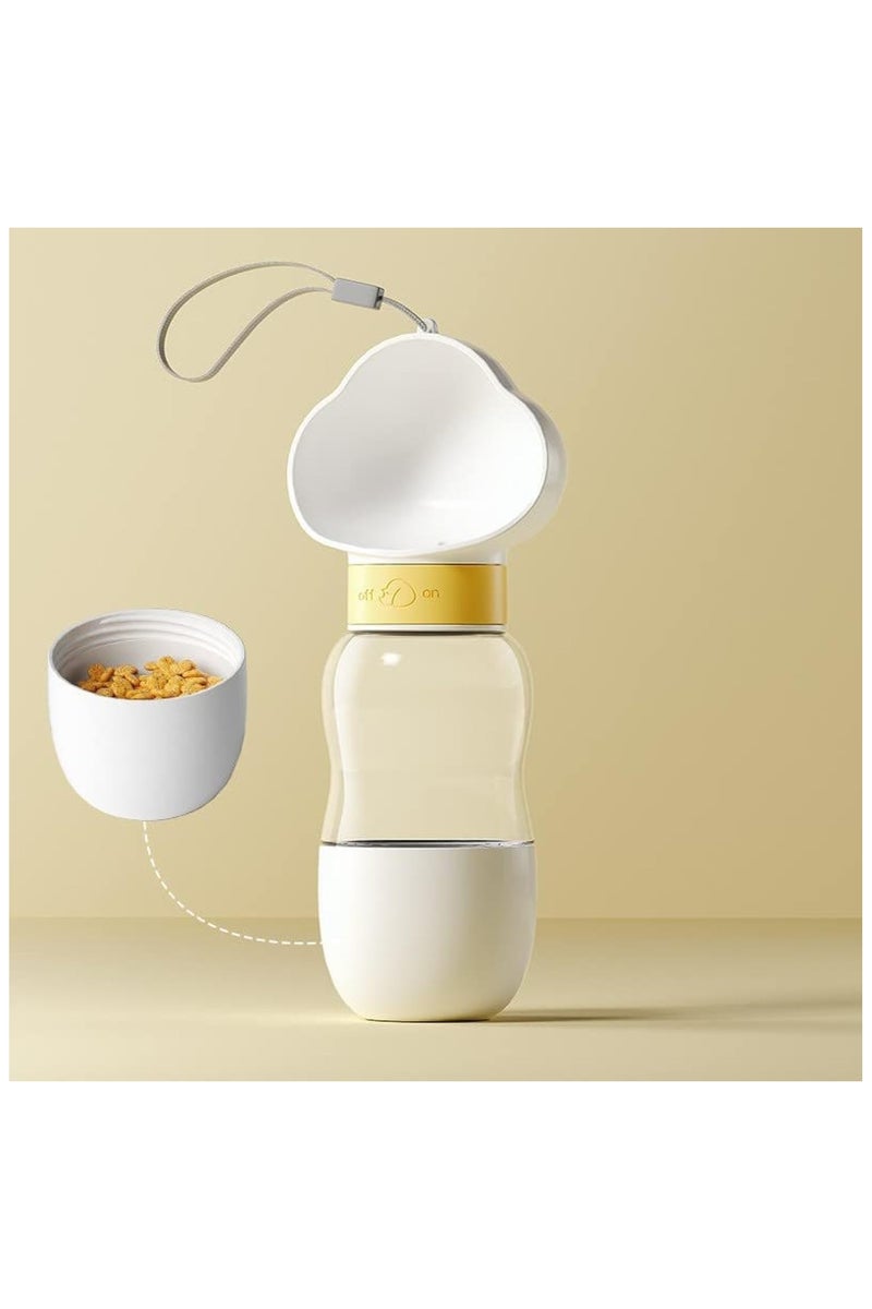 Portable Dog Water Bottle,2 in 1 Dog Water Bottle Dispenser with Food Container,Leak Proof Dog Travel Water Bottle for Walking,Hiking and Travel,dog water bottle portable,water bottle dispenser 19oz - Image 3