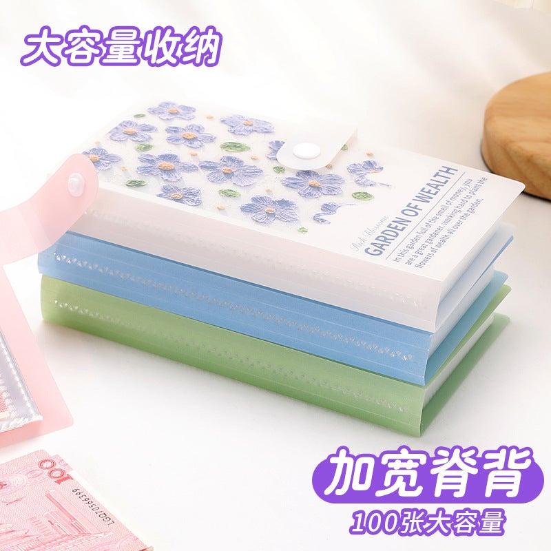 A6 Savings Book with Cash Storage, 3D Snap-On Plastic Cover, Banknote Storage Album, Commemorative Coin Collection, 3D Oil Painting Information  Book - Image 4