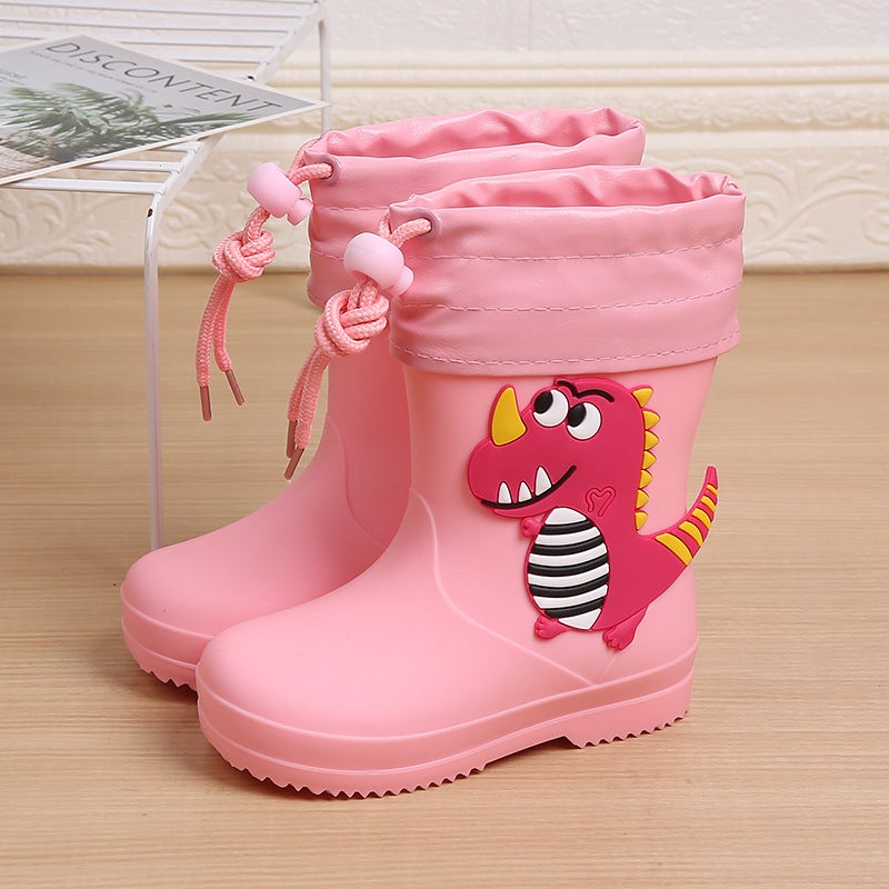 Children'S Rain Boots Cartoon Boys And Girls Waterproof Rain Boots Baby Kids Non-Slip Water Shoes Student Rubber Shoes Kidsren'S Style - Image 1