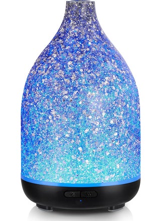 InnoGear InnoGear Oil Diffuser, Aromatherapy Diffuser for Essential Oils 150ml Scent Diffuser Ultrasonic Cool Mist Humidifier with 2 Mist Modes 7 Color Lights Waterless Auto Off for Room Office, Shiny Silver 