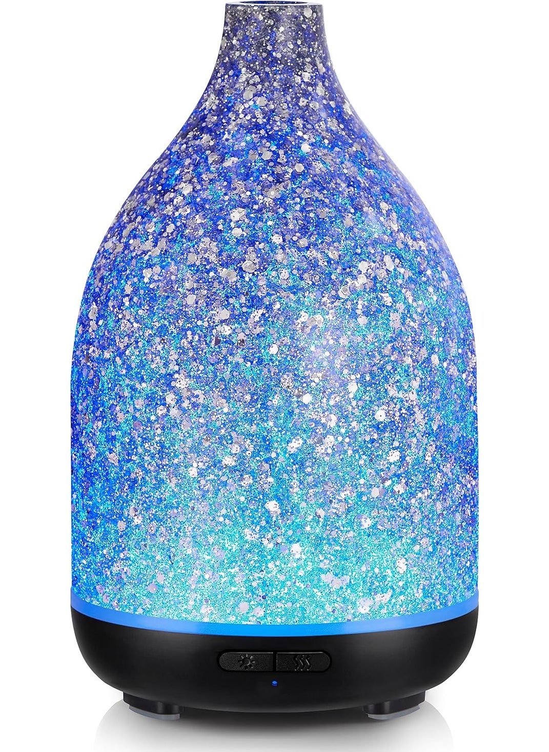 InnoGear - InnoGear Oil Diffuser, Aromatherapy Diffuser for Essential Oils 150ml Scent Diffuser Ultrasonic Cool Mist Humidifier with 2 Mist Modes 7 Color Lights Waterless Auto Off for Room Office, Shiny Silver - Image 1