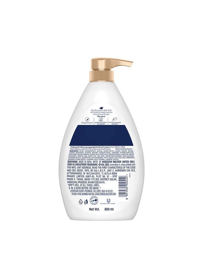 دوف غسول الجسم للعناية بالجفاف غني بزيت الجوجوبا لتغذية بشرتك بعمق، 100% منظفات لطيفة، خالية من البارابين، منظفات خالية من الكبريتات، مرطبات نباتية 100%، 800 مل - Image 2
