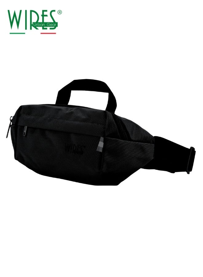 Wires Wires Fanny Pack for Men & Women Unisex Waist Bag, Waist Pack for Men & Women with Adjustable Strap for Sports, Marathon, Gym, Casual, Hiking & Cycling, Fanny Bag for Traveling, Outdoor (Black)  - Image 1