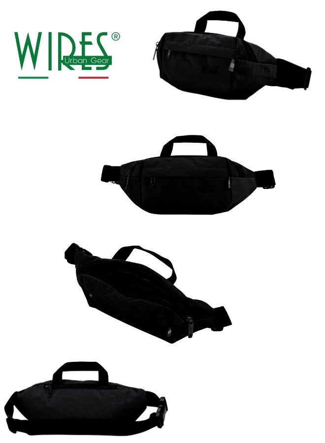 Wires Wires Fanny Pack for Men & Women Unisex Waist Bag, Waist Pack for Men & Women with Adjustable Strap for Sports, Marathon, Gym, Casual, Hiking & Cycling, Fanny Bag for Traveling, Outdoor (Black)  - Image 5