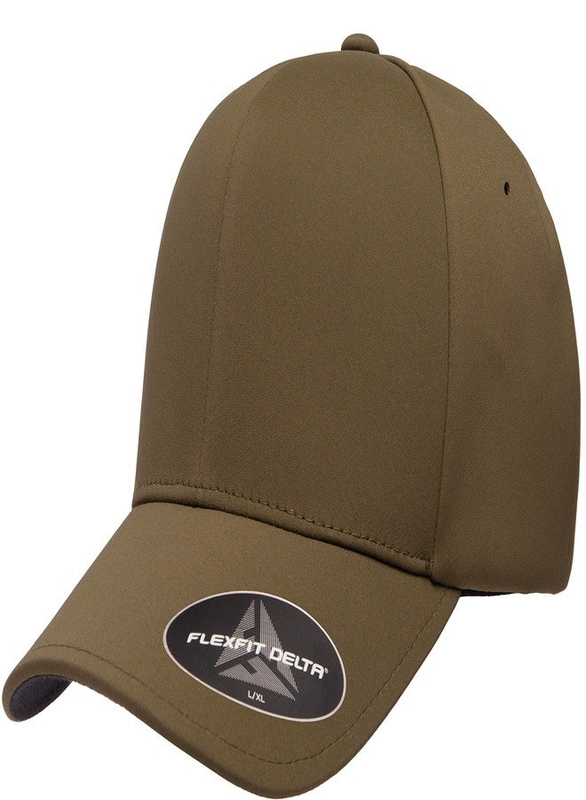 Flexfit Men's Delta Seamless Baseball Cap, Olive, Large-X-Large - Image 1