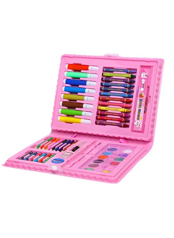 صحراء الواحة مجموعة فرش الرسم للأطفال من 68 قطعة، هدية لمهرجان الرسم، مجموعة أقلام تلوين وأقلام ألوان مائية - Image 1