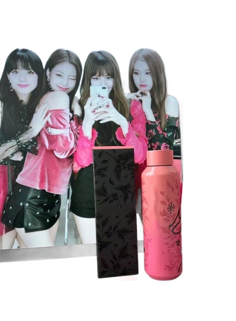 general Starbucks BlackPink Graffiti thermos Cup, 304 stainless steel car portable straight body water cup, reusable portable thermos bottle, insulated sports water bottle, leak-proof water bottle  - Image 3