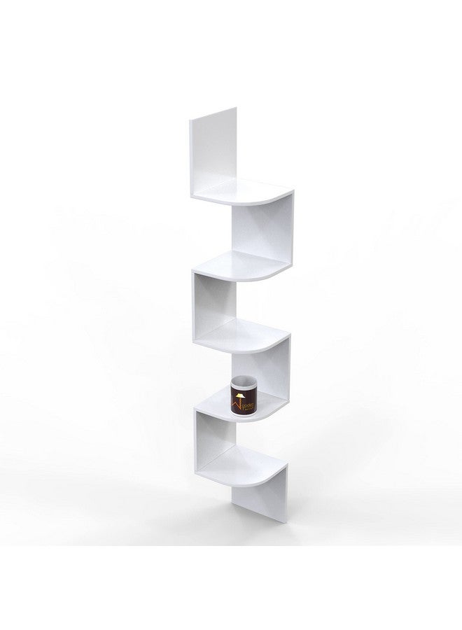 Onlineshoppee Wooden Fancy Zigzag Wall Mount Floating Corner Wall Shelf - Image 3
