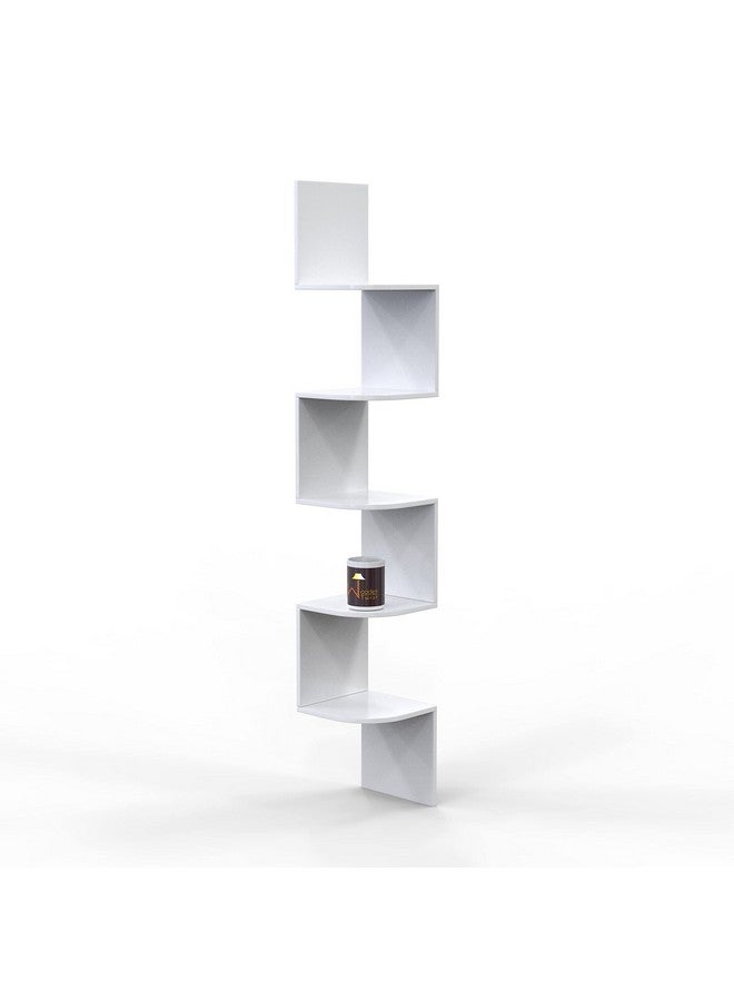 Onlineshoppee Wooden Fancy Zigzag Wall Mount Floating Corner Wall Shelf - Image 2