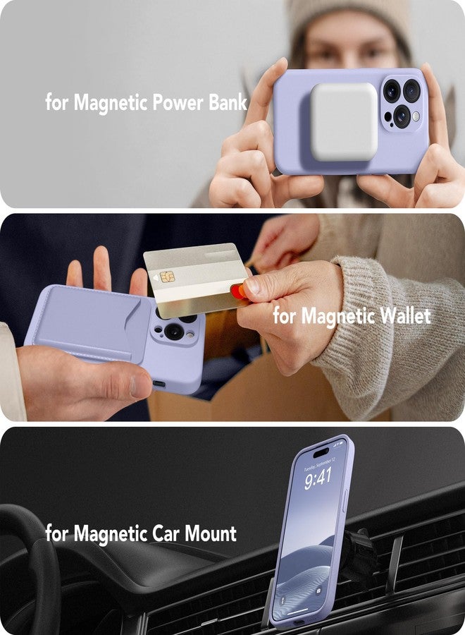 SuydanBox Magnetic for iPhone 13 Pro Max Case, Compatible with MagSafe, [Full Camera Protection][Screen Protector] Silicone Shockproof Protective Phone Case for iPhone 13 Pro Max 6.7", Lilac - Image 5