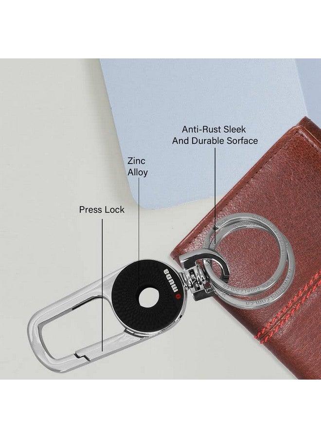Omuda Premium and Stylish Hook Locking Metal Key Chain for Men & Women & for Gift (M- 3709 Black) - Image 3