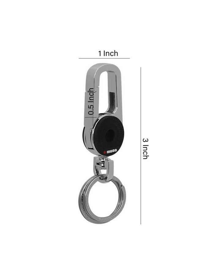 Omuda Premium and Stylish Hook Locking Metal Key Chain for Men & Women & for Gift (M- 3709 Black) - Image 4