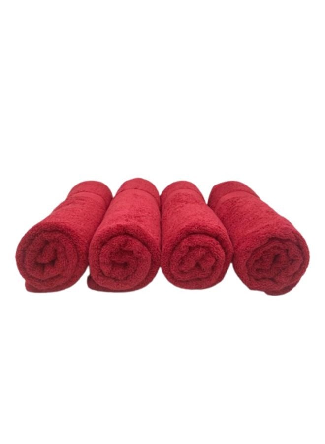 BYFT Gardenia (Red) Premium Bath Towel (70 x 140 Cm -Set of 4) 100% Cotton, Highly Absorbent and Ultrasoft Bath Linen with Diamond Dobby -550 Gsm - Image 4