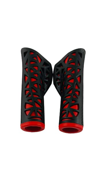 Shrenik Bicycle Mudguard || Handle Grip Compatible 26, 27.5, 29 Inch Cycle Flying Fender Reflective Tape Front Back Set || Handlebar Grip Soft Rubber Non Toxic 12.5cm || Color Black-Red - Image 5
