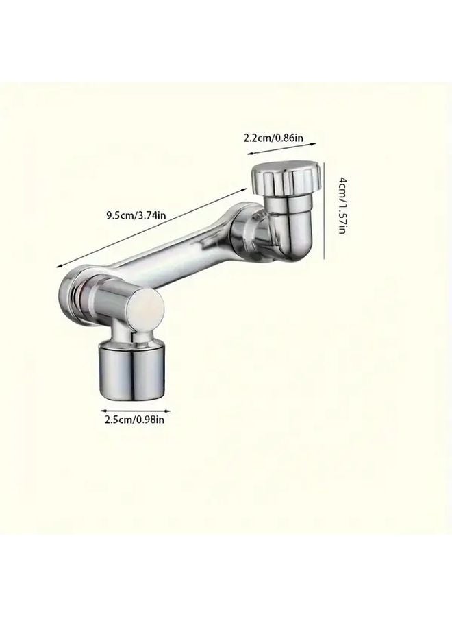 ABS Material Heavy Duty Robotic Arm Faucet 360 Rotating Splash Proof Head Adjustable Extension Pipe - Image 3