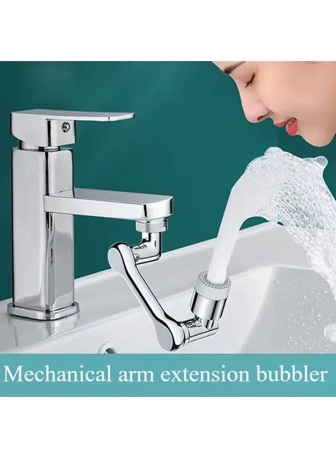 ABS Material Heavy Duty Robotic Arm Faucet 360 Rotating Splash Proof Head Adjustable Extension Pipe - Image 4