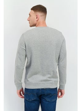 Wrangler Men Crew Neck Graphic Print Long Sleeves Sweatshirt, Grey  - Image 4