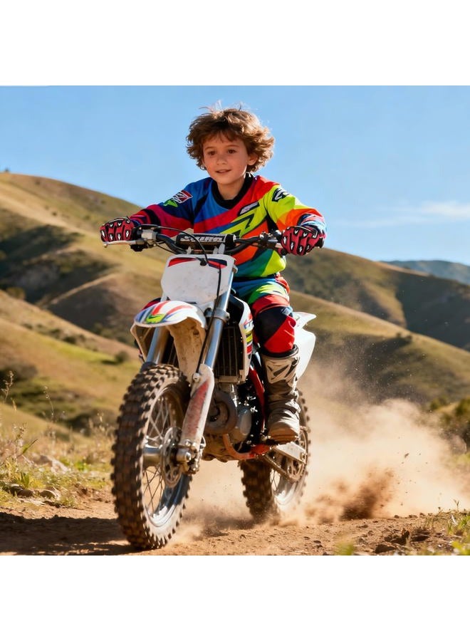 TOKCKYBL Kids Dirt Bike Gloves - Youth Motorcycle Gloves for Boys & Girls, Breathable Non-Slip Riding Full Finger Children Glove for BMX, Mountain Bike, ATV, Cycling & Outdoor Sports - Image 4
