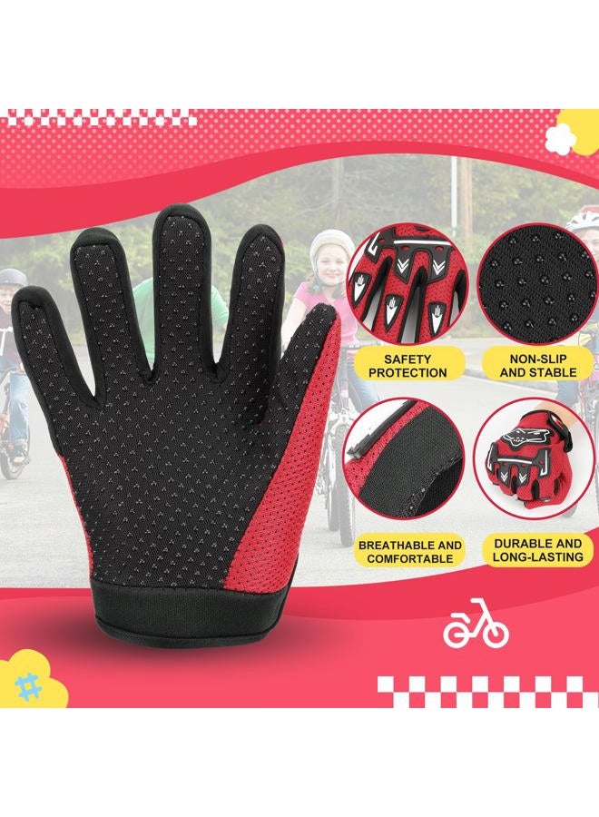 TOKCKYBL Kids Dirt Bike Gloves - Youth Motorcycle Gloves for Boys & Girls, Breathable Non-Slip Riding Full Finger Children Glove for BMX, Mountain Bike, ATV, Cycling & Outdoor Sports - Image 2