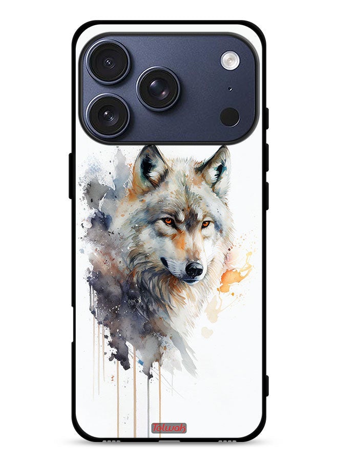 Tolwak Apple iPhone 17 Pro Protective Case Cover Wolf Abstract Art - Image 1