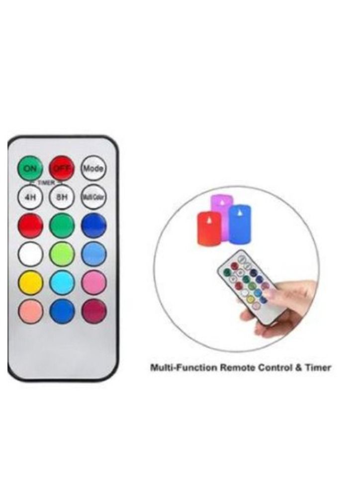 3-Piece Colour Changing Flameless Candle Set White - Image 3