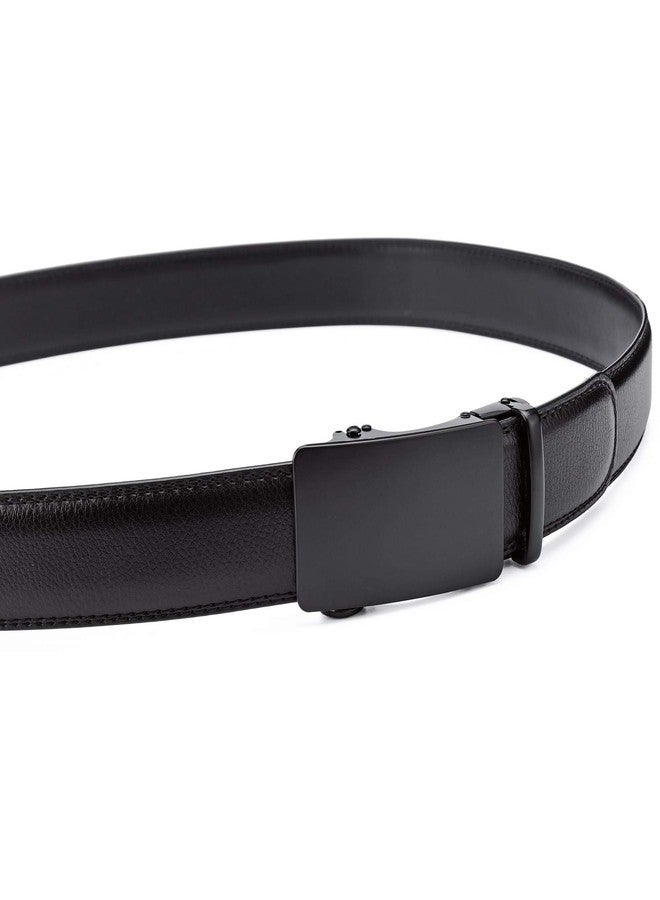 MOZETO Men's Comfort Click Genuine Leather Ratchet Dress Belt with Automatic Slide Buckle - Image 2