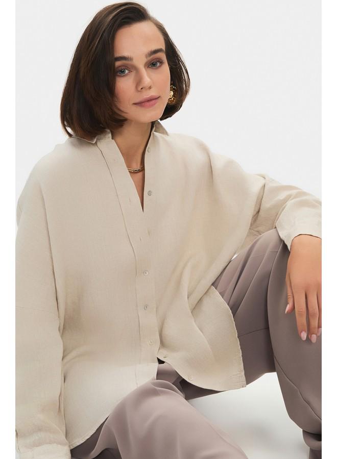 جون قميص كتان نسائي واسع من جوني بيج - Image 3