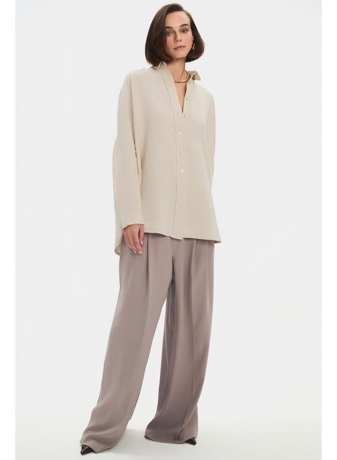 جون قميص كتان نسائي واسع من جوني بيج - Image 2