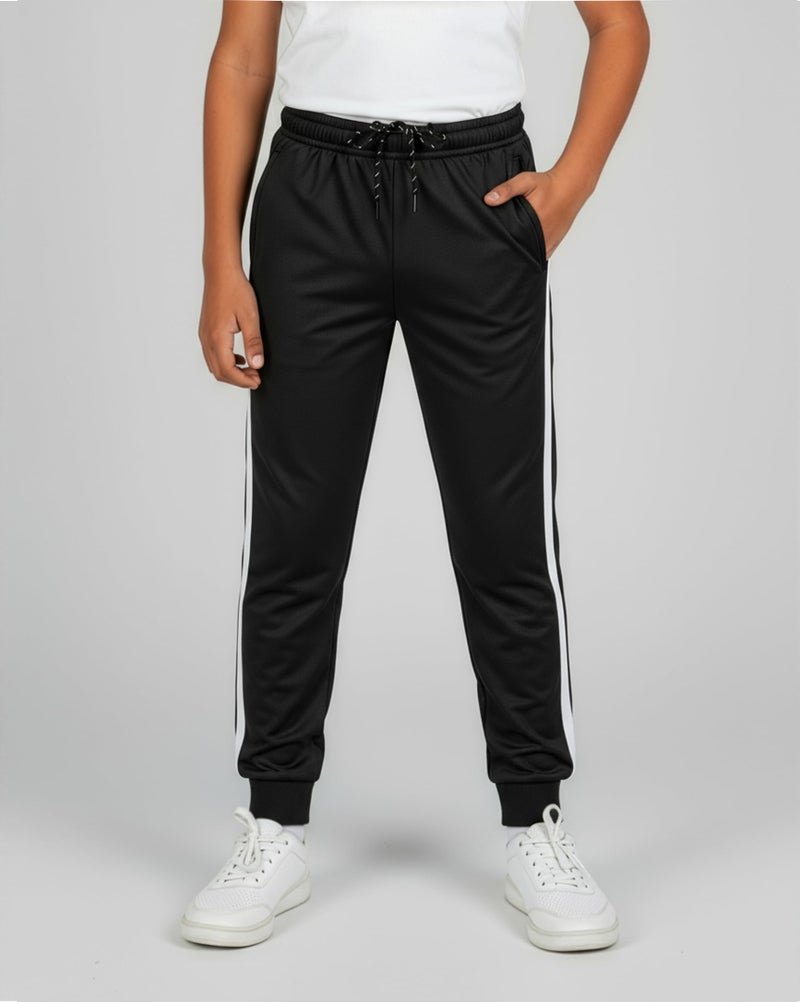 REALESSENTIALS Real Essentials 3 Pack: Boy's Mesh Jogger Sweatpants - Youth Kids Baseball Football Athletic Pants with Pockets - Set 5,M(8-10) - Image 2