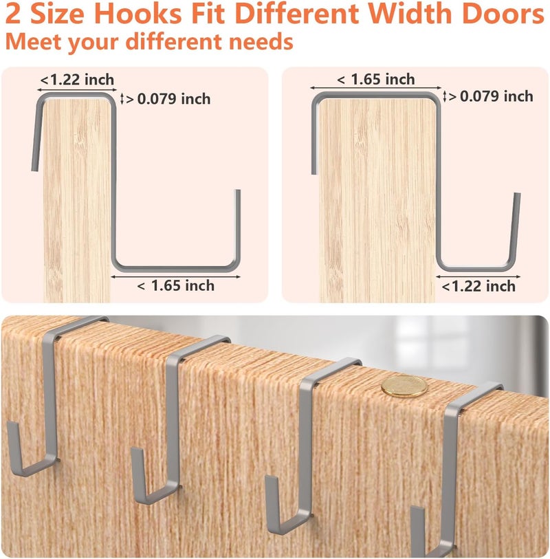 FENTEC Over Door Shoe Storage Organiser, 24 Large Mesh Pockets Over Door Shoe Organizer, Hanging Shoe Storage Door Shoe Rack, Sturdy Back of Door Storage with Hooks for Bedroom Bathroom Wardrobe - Image 3