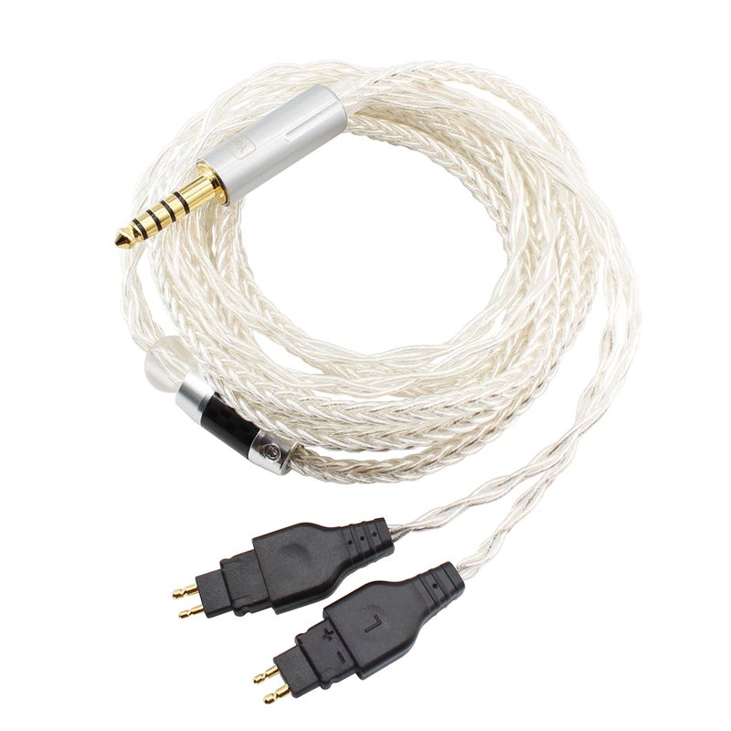 كابل ترقية صوتي بديل لسماعات متوافق مع سماعات Sennheiser HD650 و HD600 و HD580 و HD660S و HD660S2 و HD58X و Massdrop HD6XX، كابل سماعات متوازن 4.4 مم، طول 6.5 أقدام (2 متر) - Image 3