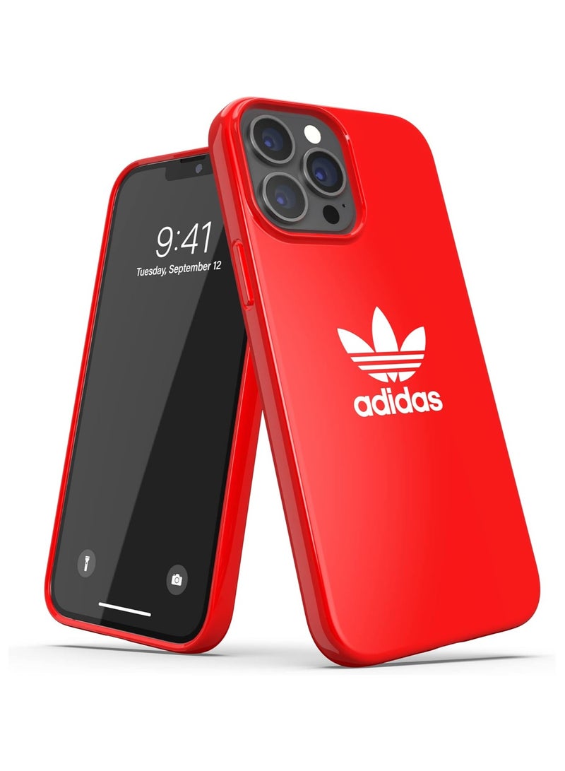 اديداس غطاء حماية بطبعة شعار لهواتف أبل آيفون 12 و12 برو أحمر قرمزي - Image 1