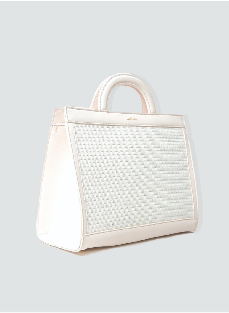 AMICA - Lena Raffia Top Handle Tote bag for Women - White - Image 1
